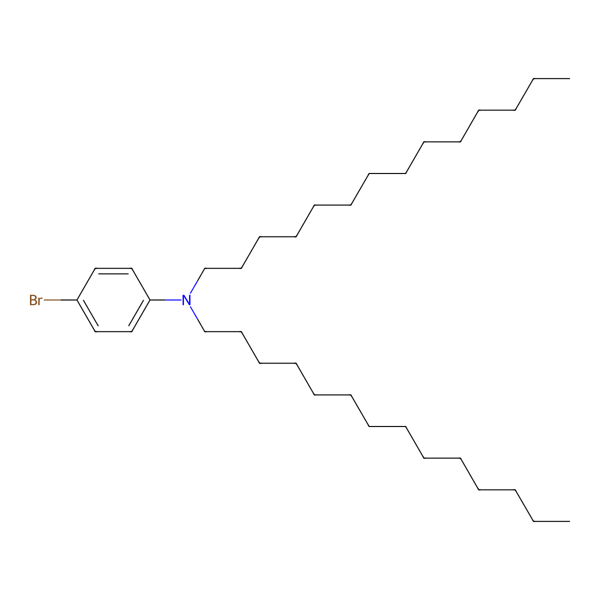 4-Bromo-N,N-ditetradecylaniline molecular structure, CAS 192937-53-4