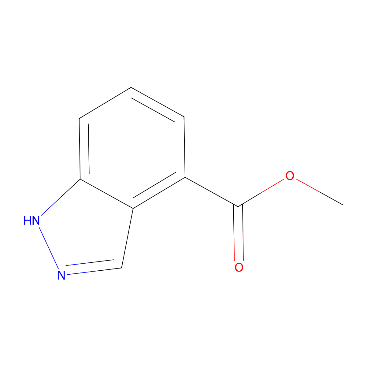 methyl 1H-indazole-4-carboxylate molecular structure, CAS 192945-49-6