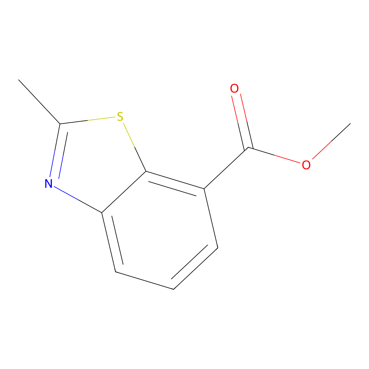 2-Methyl-7-benzothiazolecarboxylic acid methyl ester molecular structure, CAS 192948-01-9