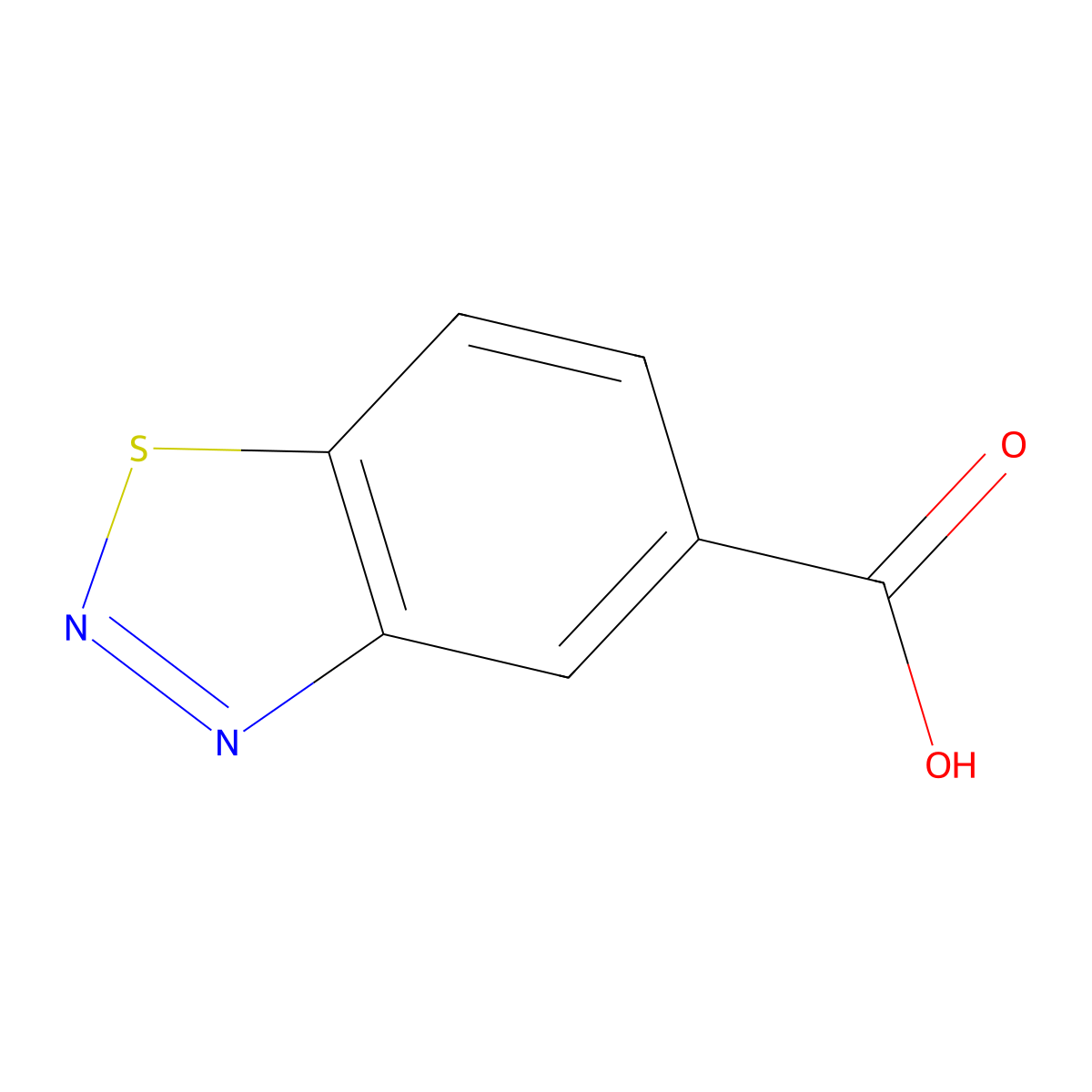 1,2,3-Benzothiadiazole-5-carboxylic acid molecular structure, CAS 192948-09-7