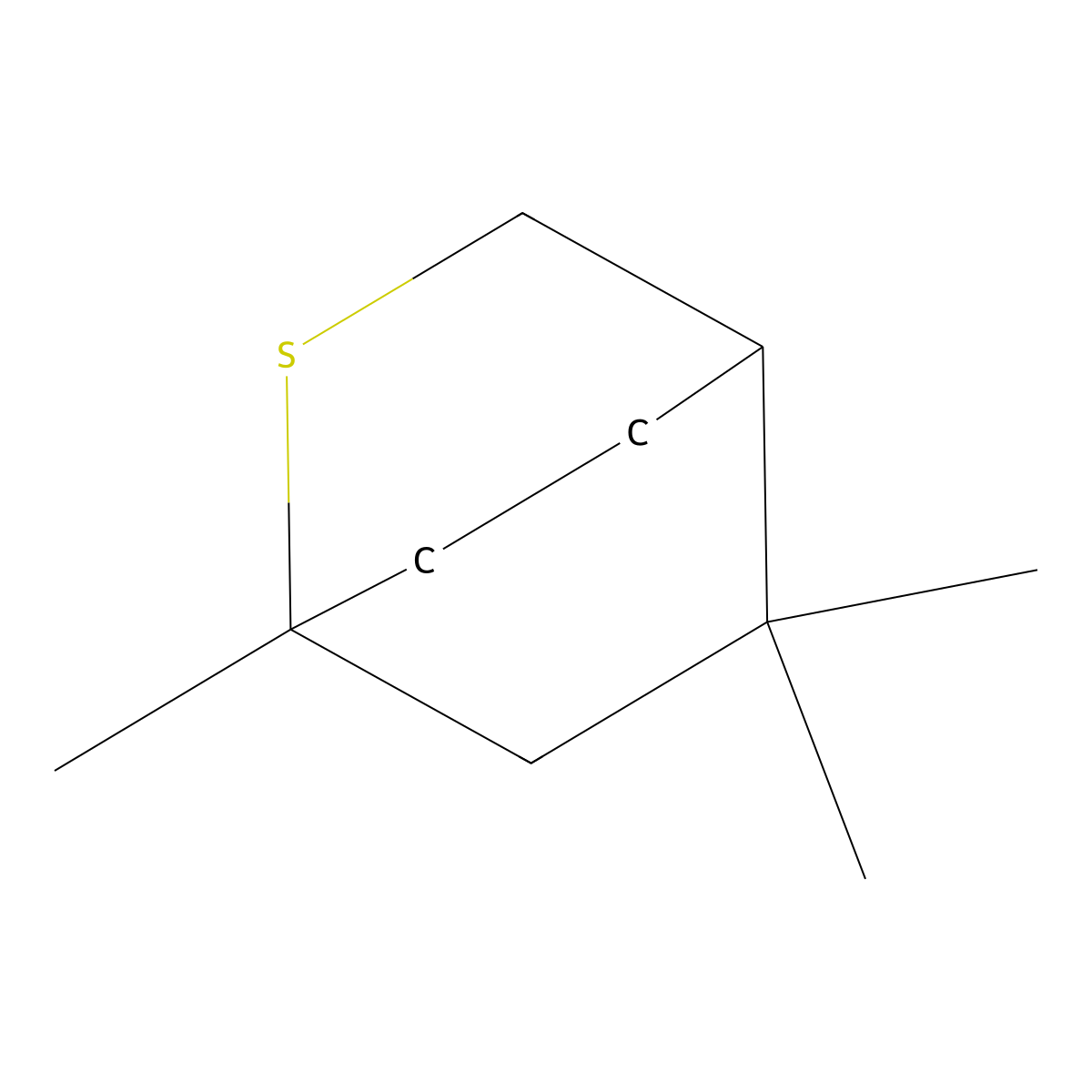 (+)-1,5,5-Trimethyl-2-thiabicyclo[2.2.2]octane molecular structure, CAS 19296-90-3