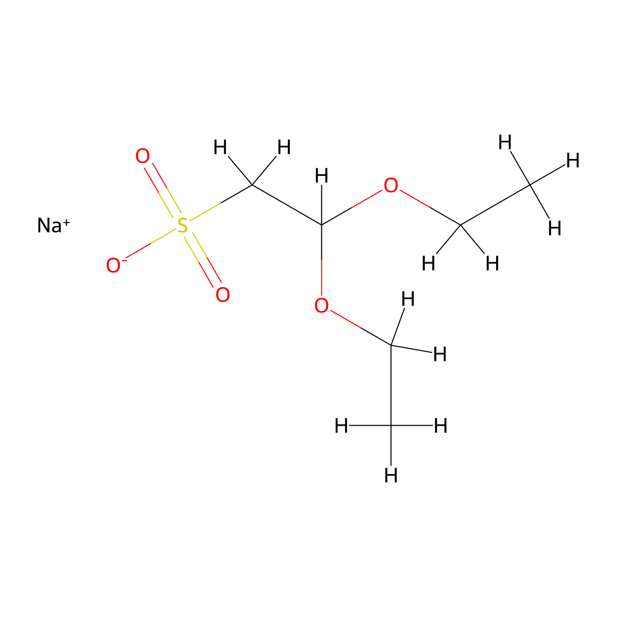 Sodium 2,2-diethoxyethane-1-sulfonate molecular structure, CAS 1929606-73-4