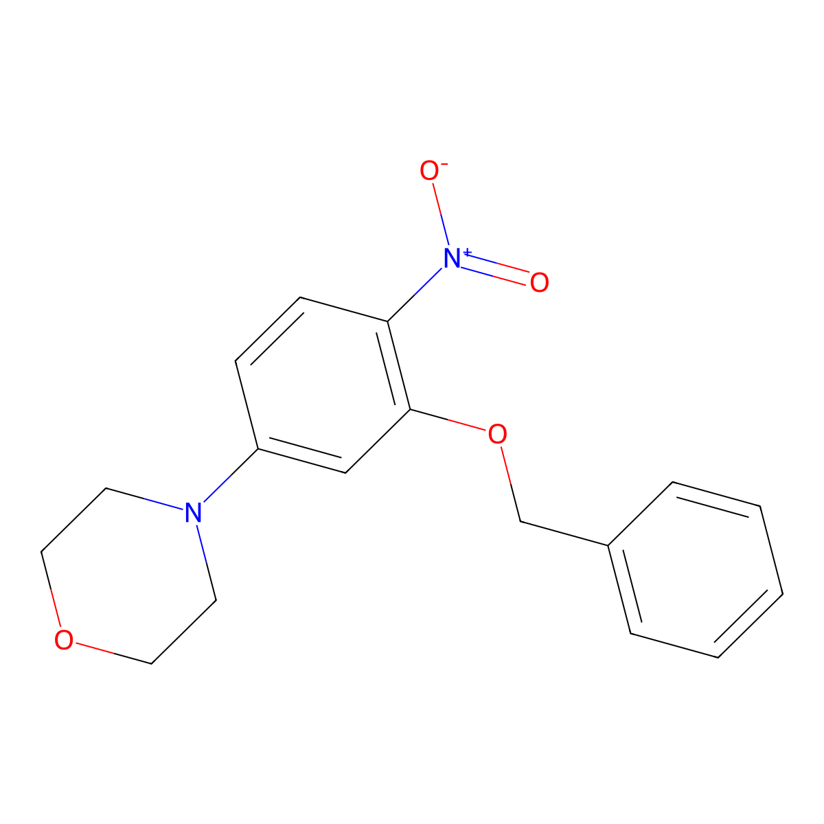 4-[3-(Benzyloxy)-4-nitrophenyl]morpholine molecular structure, CAS 1929606-77-8