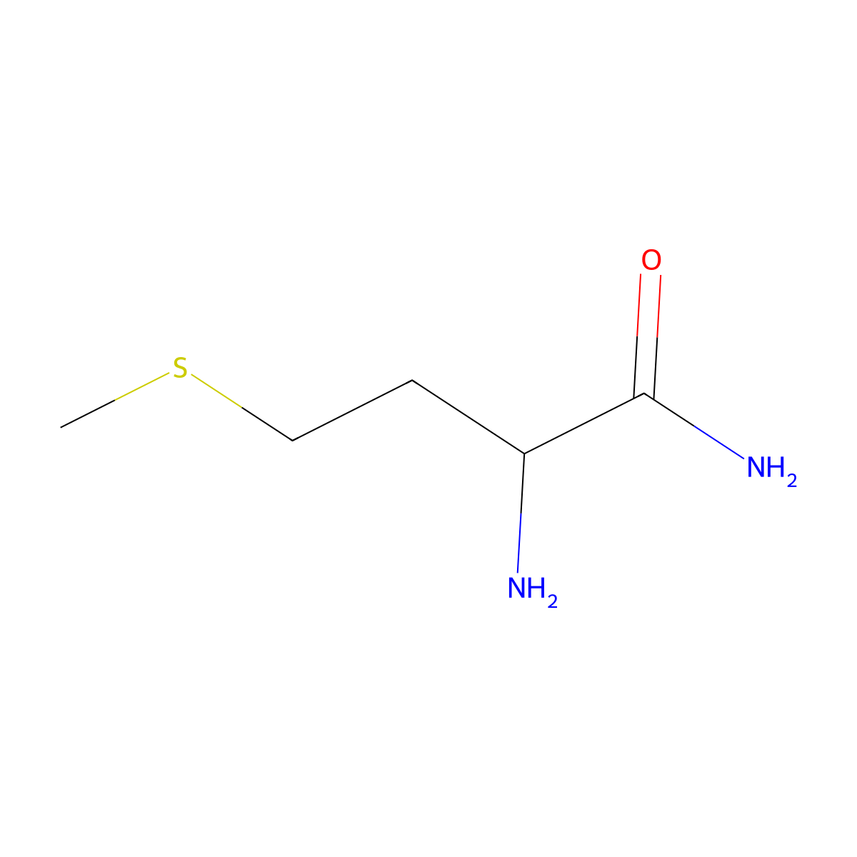 2-Amino-4-(methylthio)butanamide molecular structure, CAS 19298-72-7