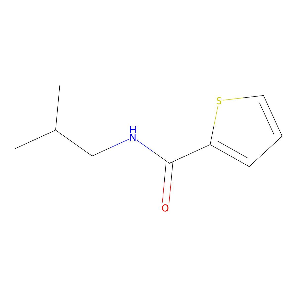 N-isobutyl-2-thiophenecarboxamide molecular structure, CAS 192988-94-6