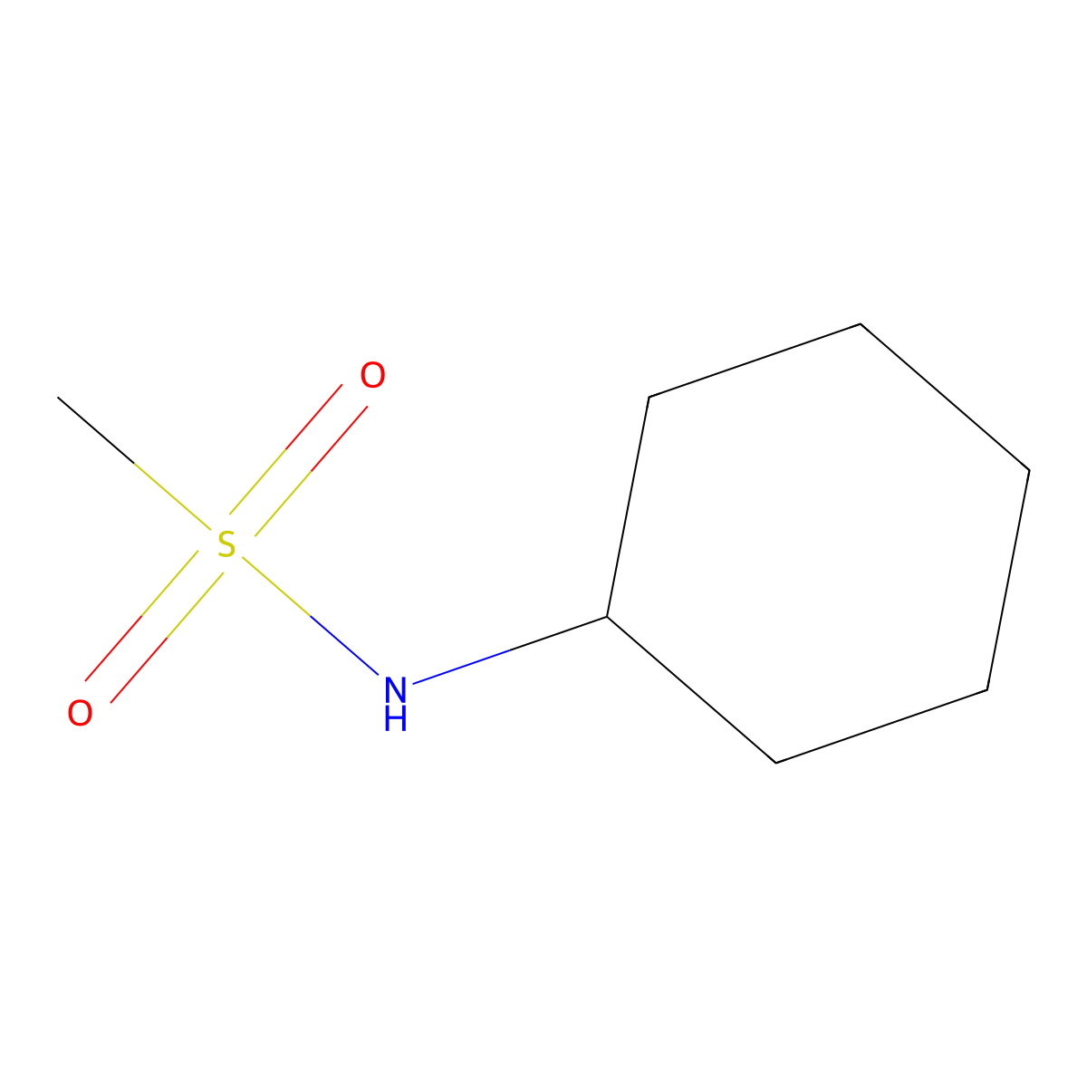 n-Cyclohexylmethanesulfonamide molecular structure, CAS 19299-40-2