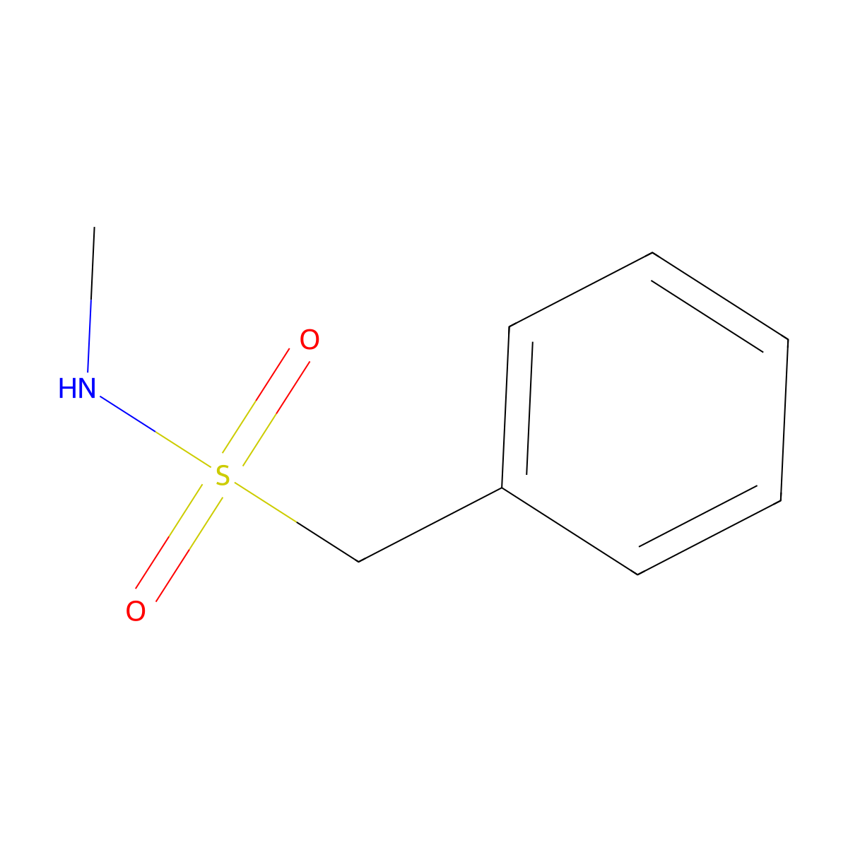 N-methyl-1-phenylmethanesulfonamide molecular structure, CAS 19299-41-3