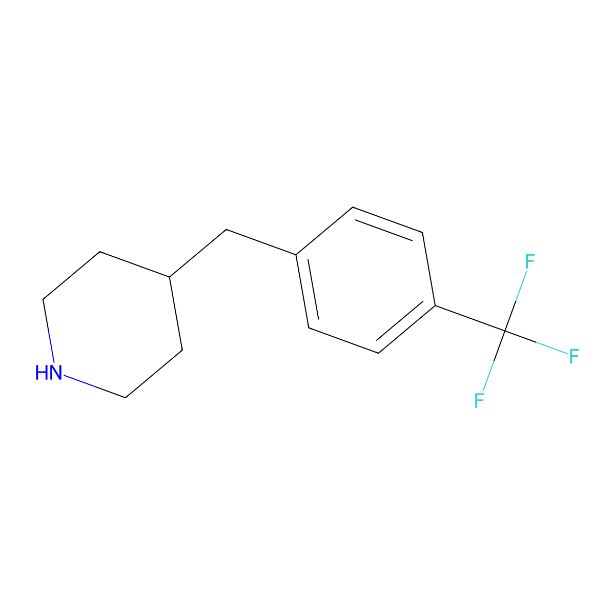 4-(4-(Trifluoromethyl)benzyl)piperidine molecular structure, CAS 192990-03-7