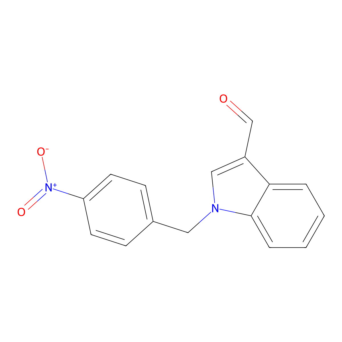 1-(4-nitrobenzyl)-1H-indole-3-carbaldehyde molecular structure, CAS 192997-25-4