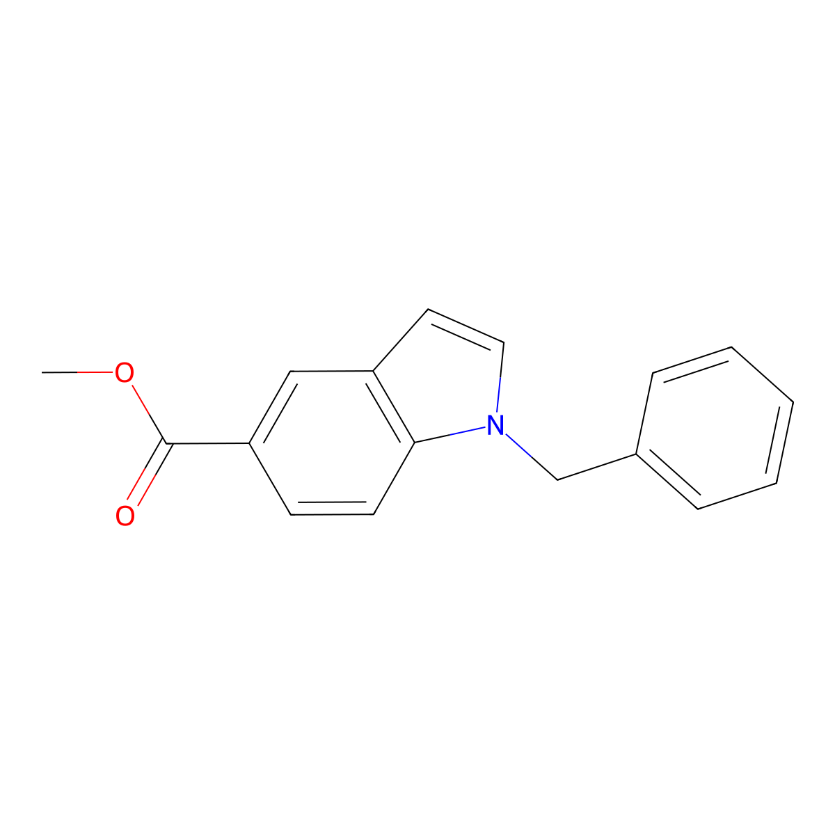 Methyl 1-benzyl-1H-indole-5-carboxylate molecular structure, CAS 192997-32-3