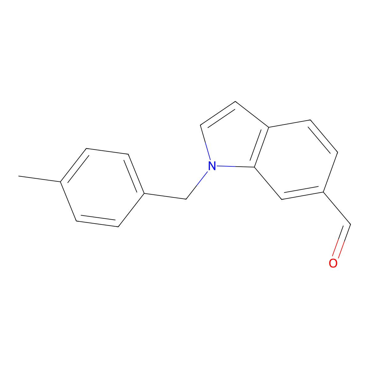 1-(4-methylbenzyl)-1H-indole-6-carbaldehyde molecular structure, CAS 192997-34-5