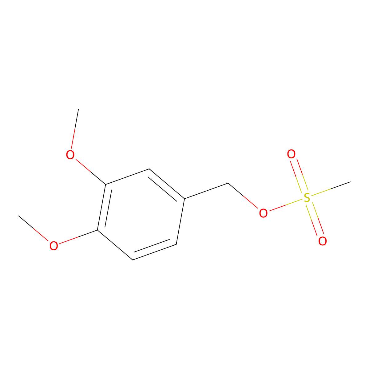3,4-Dimethoxybenzyl methanesulfonate molecular structure, CAS 192997-45-8