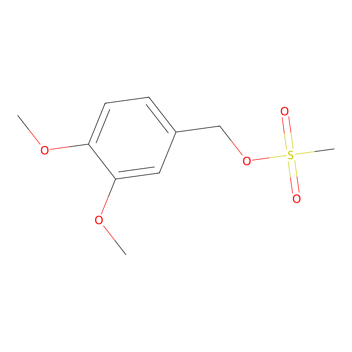 3,4-Dimethoxybenzyl methanesulfonate molecular structure, CAS 192997-45-8