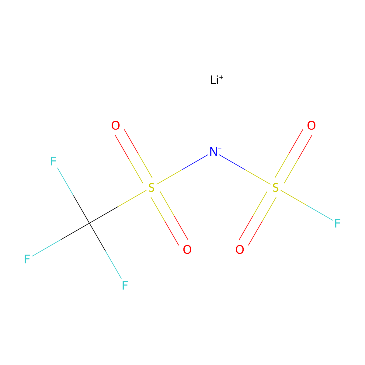 Lithium (Fluorosulfonyl)(trifluoromethanesulfonyl)imide molecular structure, CAS 192998-62-2