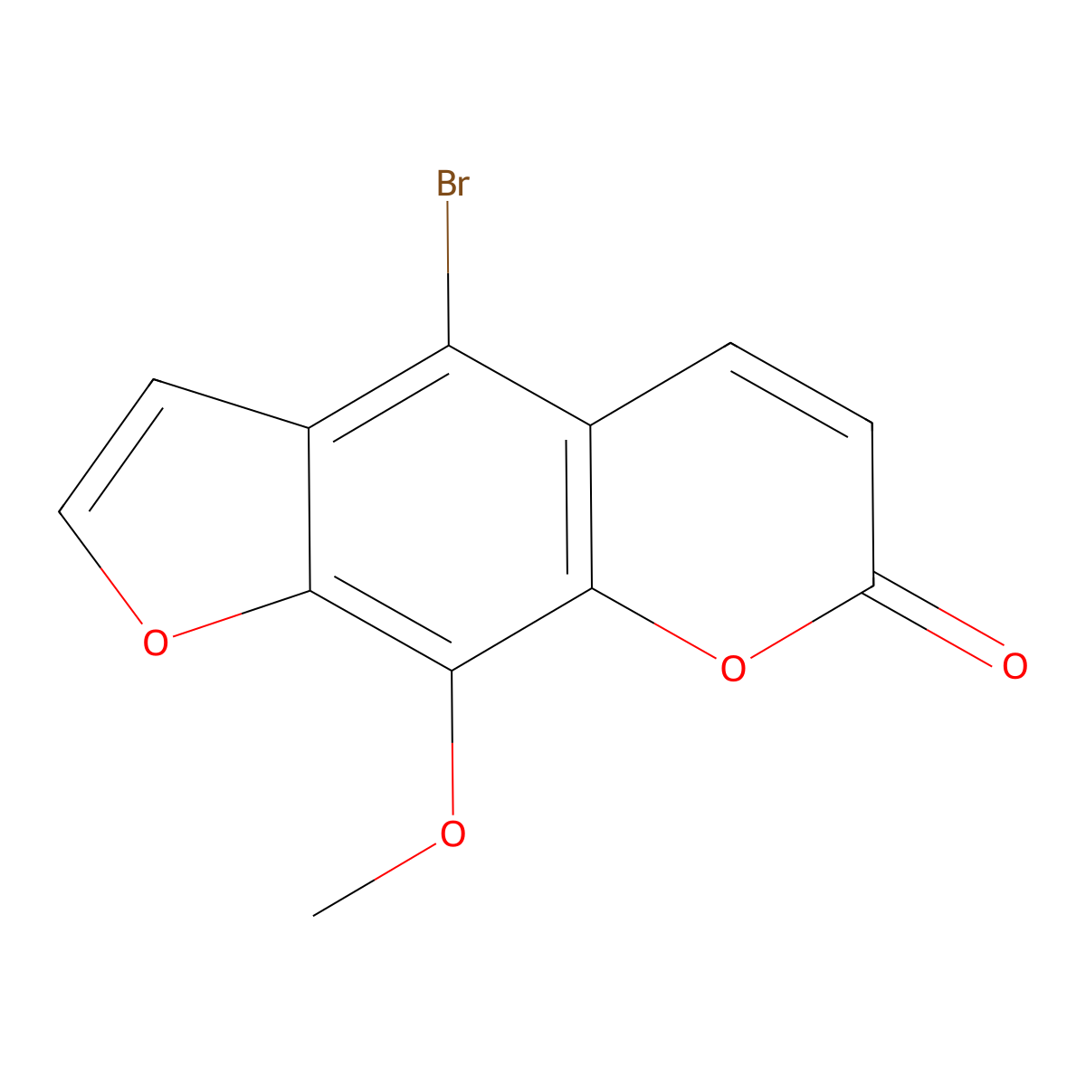 4-Bromo-9-methoxy-7h-furo[3,2-g]chromen-7-one molecular structure, CAS 1930-54-7