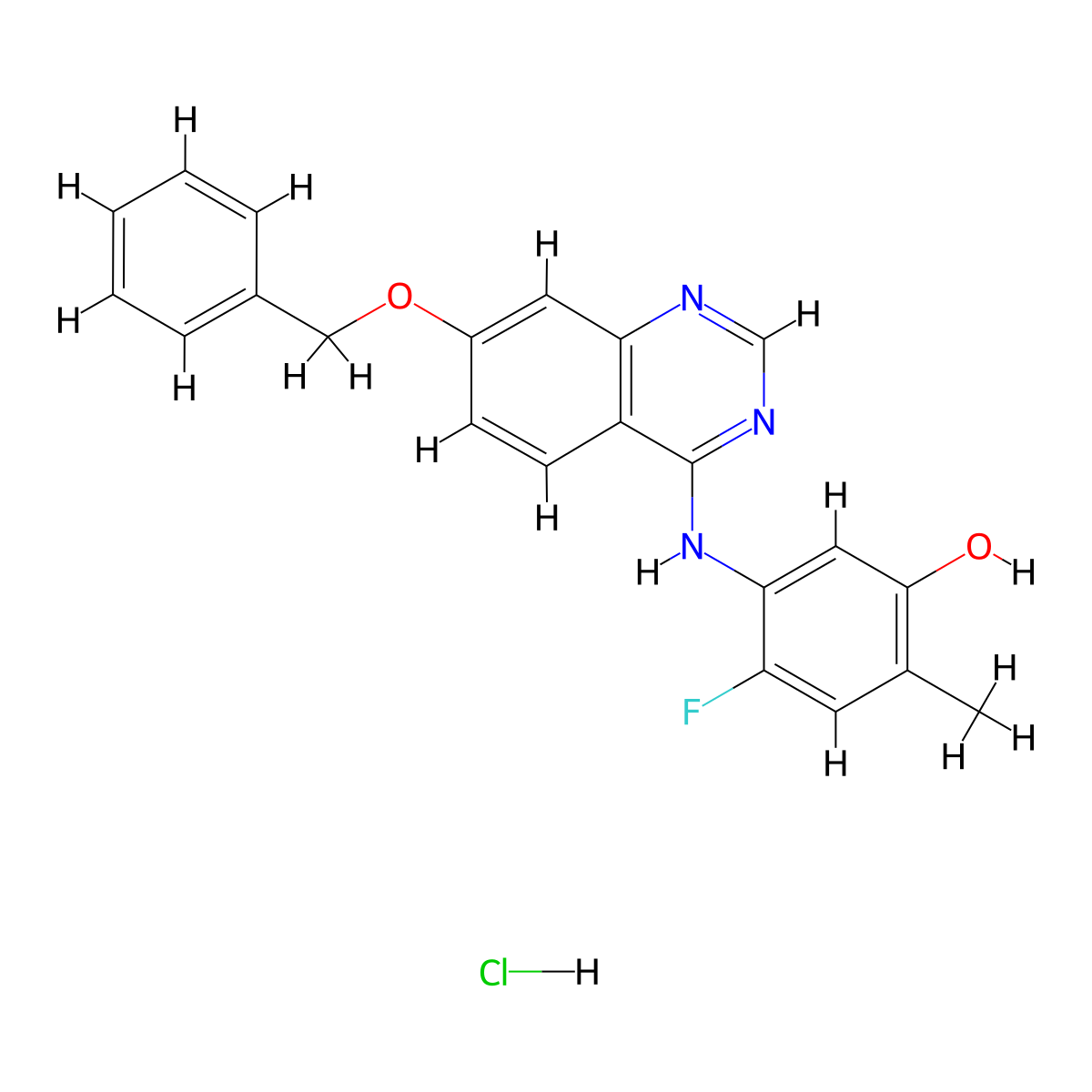 ZM 323881 hydrochloride molecular structure, CAS 193000-39-4