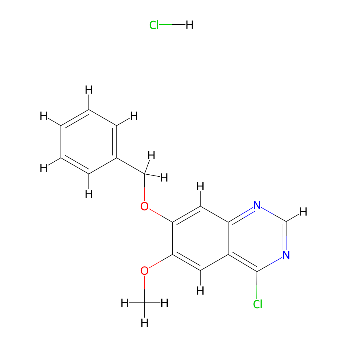 7-(Benzyloxy)-4-chloro-6-methoxyquinazoline hydrochloride molecular structure, CAS 193001-44-4