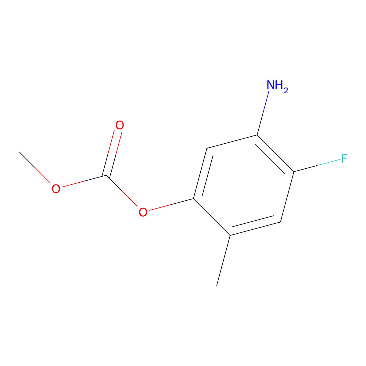 5-Amino-4-fluoro-2-methylphenyl Methoxyformate molecular structure, CAS 193001-52-4