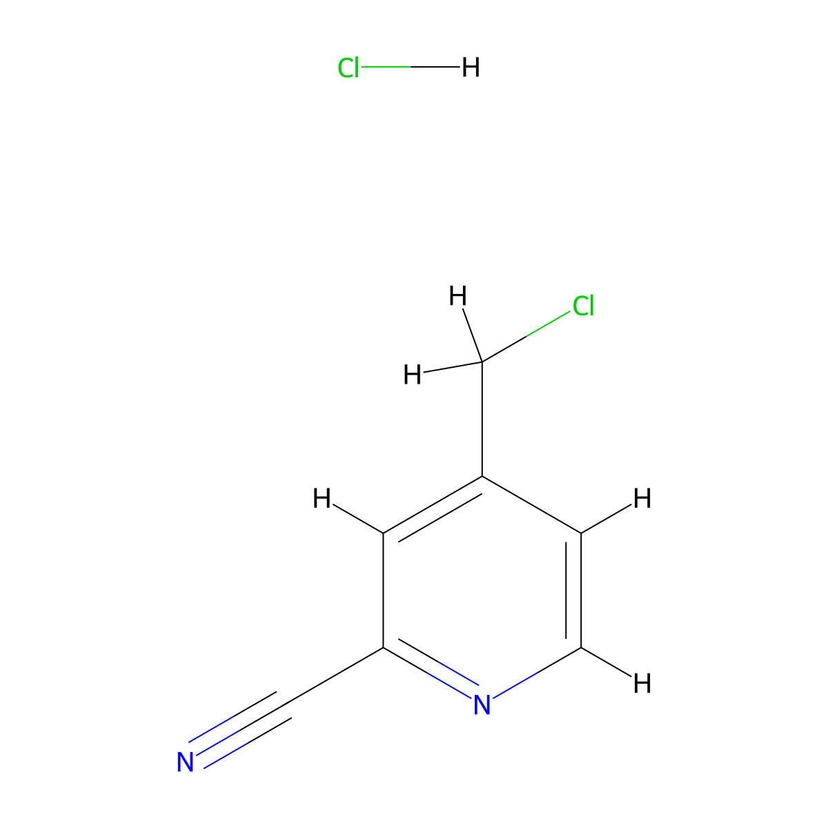 4-(Chloromethyl)picolinonitrile hydrochloride molecular structure, CAS 193001-89-7