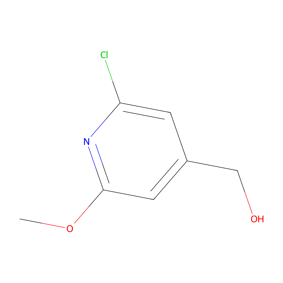(2-Chloro-6-methoxypyridin-4-yl)methanol molecular structure, CAS 193001-91-1
