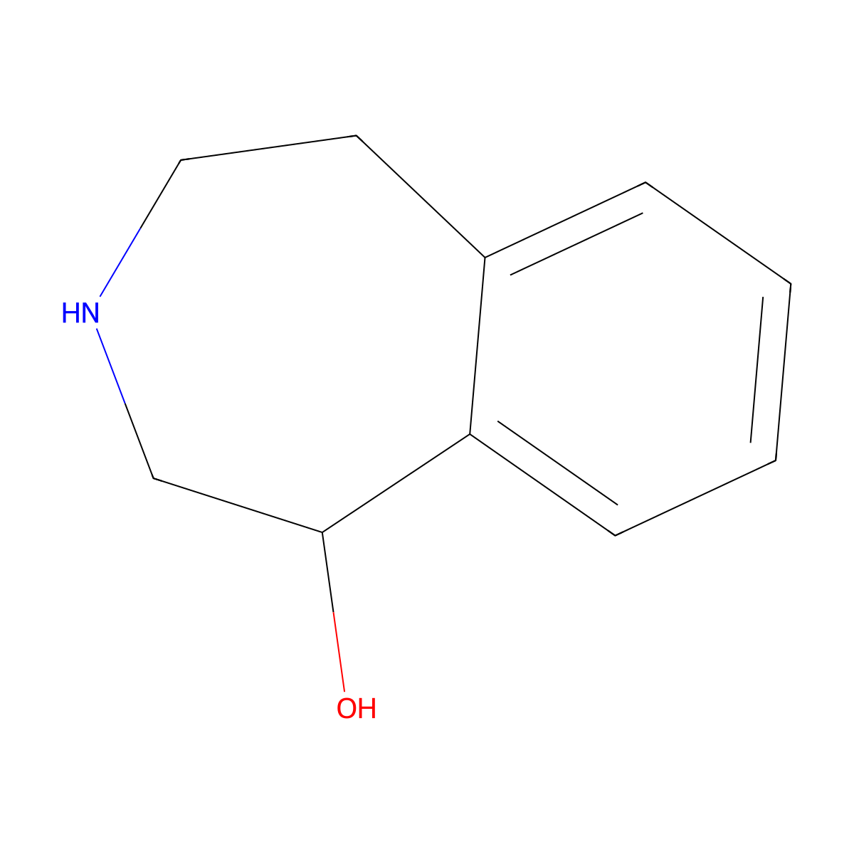 2,3,4,5-tetrahydro-1H-3-benzazepin-1-ol molecular structure, CAS 19301-11-2