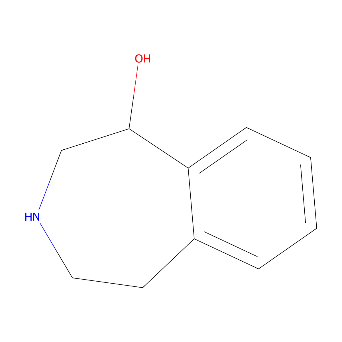 2,3,4,5-tetrahydro-1H-3-benzazepin-1-ol molecular structure, CAS 19301-11-2
