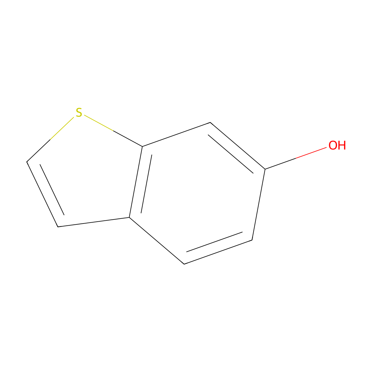 Benzo(b)thiophene-6-ol molecular structure, CAS 19301-39-4