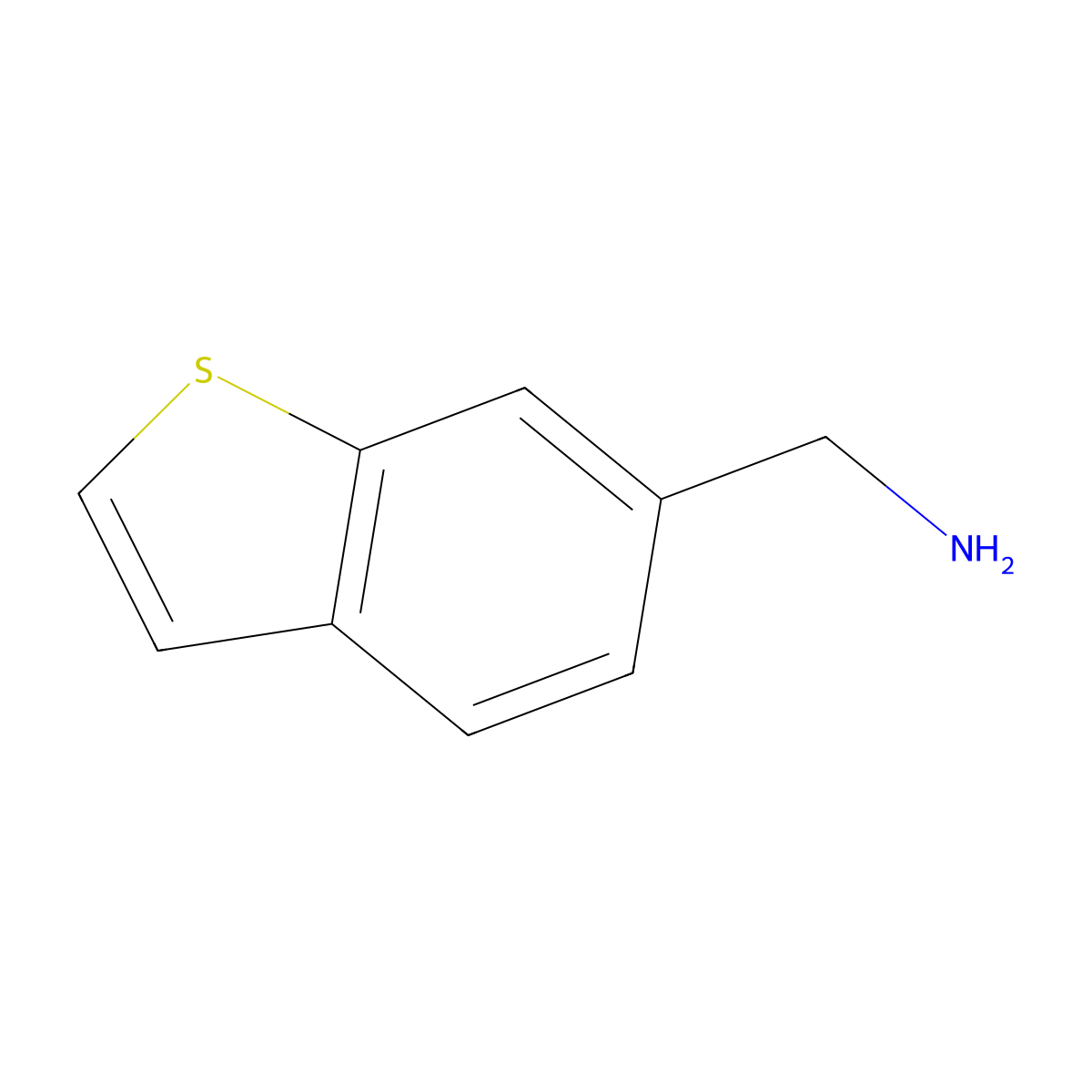 Benzo[b]thiophen-6-ylmethanamine molecular structure, CAS 19301-41-8