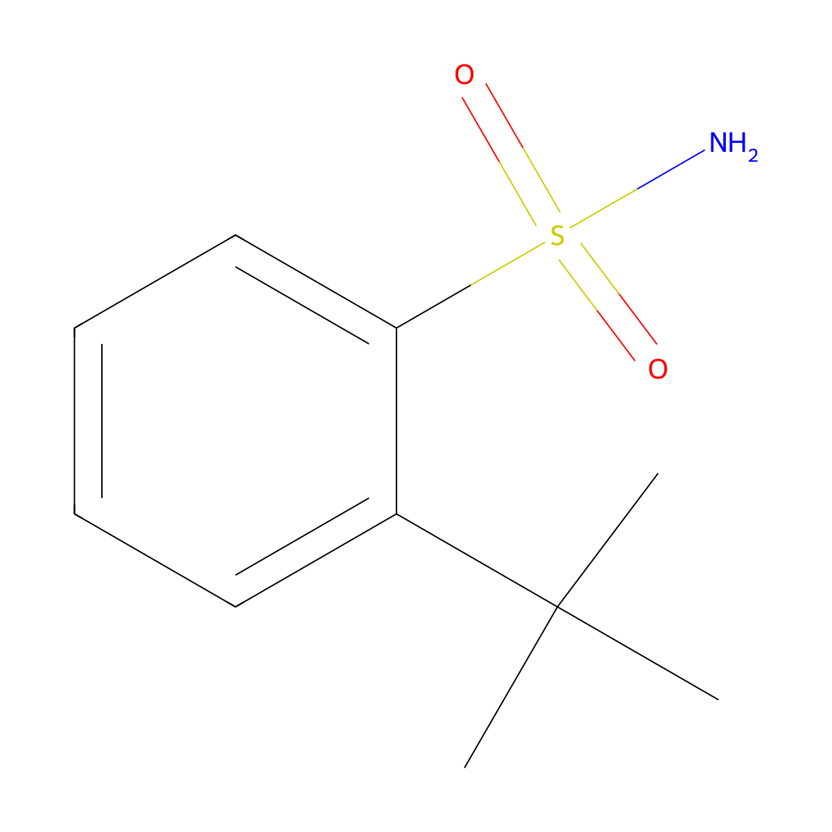 2-Tert-butylbenzene-1-sulfonamide molecular structure, CAS 193013-72-8