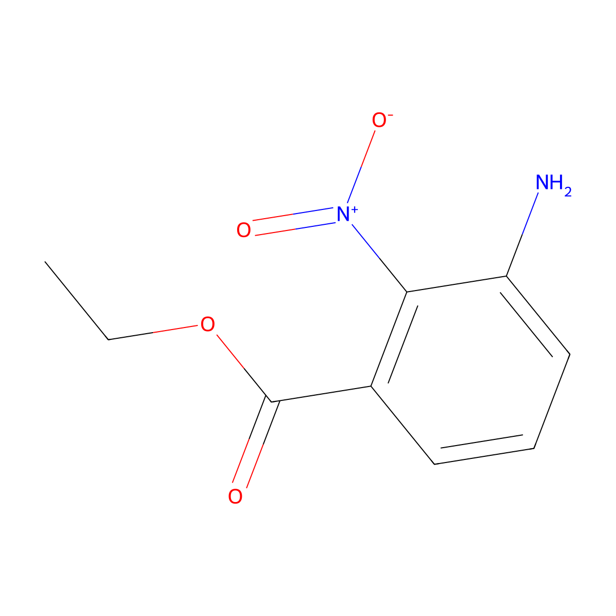 Ethyl 3-amino-2-nitrobenzoate molecular structure, CAS 193014-01-6