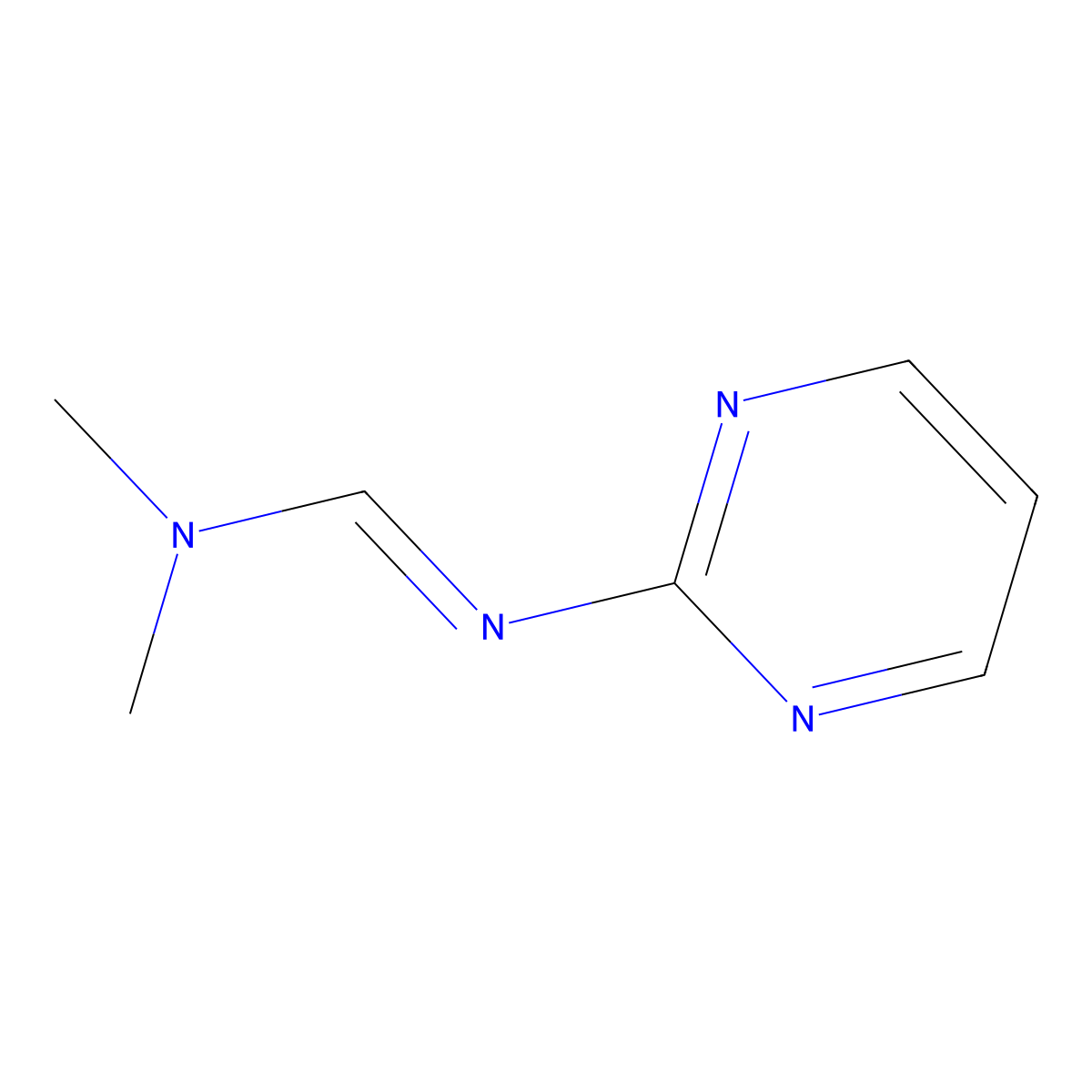 N,N-Dimethyl-N-pyrimidin-2-ylmethanimidamide molecular structure, CAS 193014-38-9