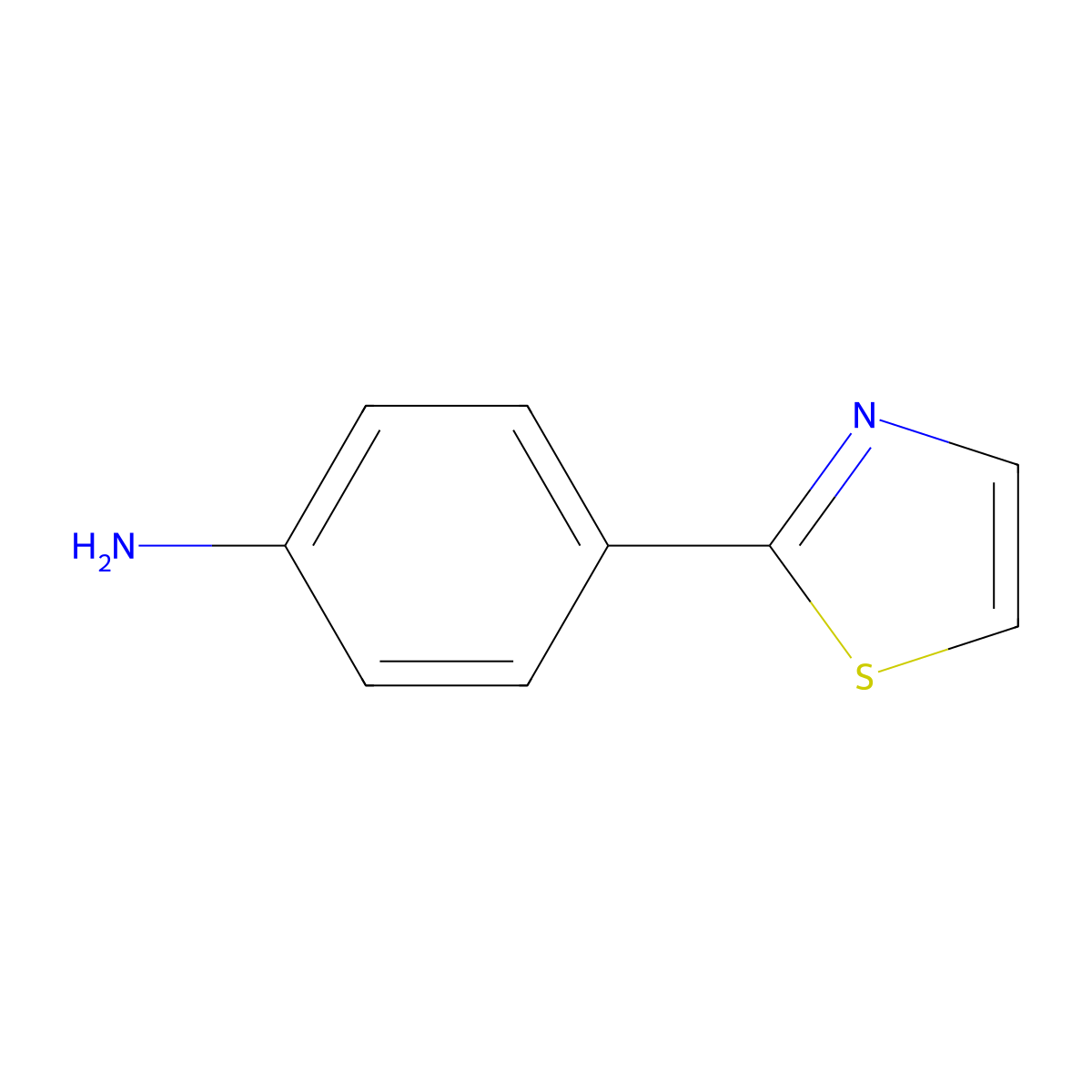 4-(1,3-Thiazol-2-yl)aniline molecular structure, CAS 193017-26-4