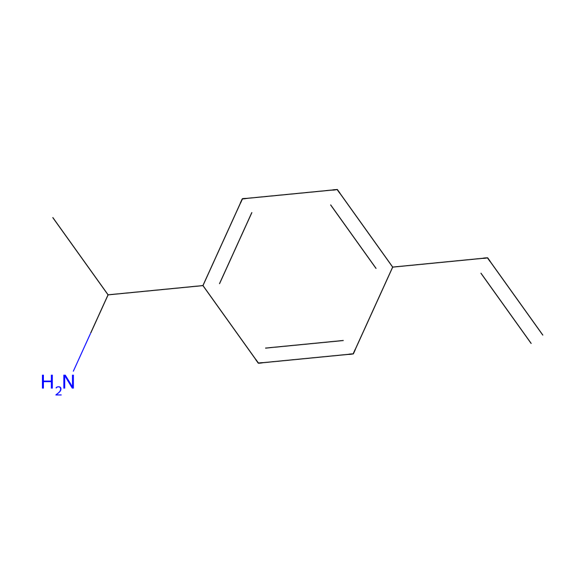 1-(4-Vinylphenyl)ethanamine molecular structure, CAS 19303-08-3