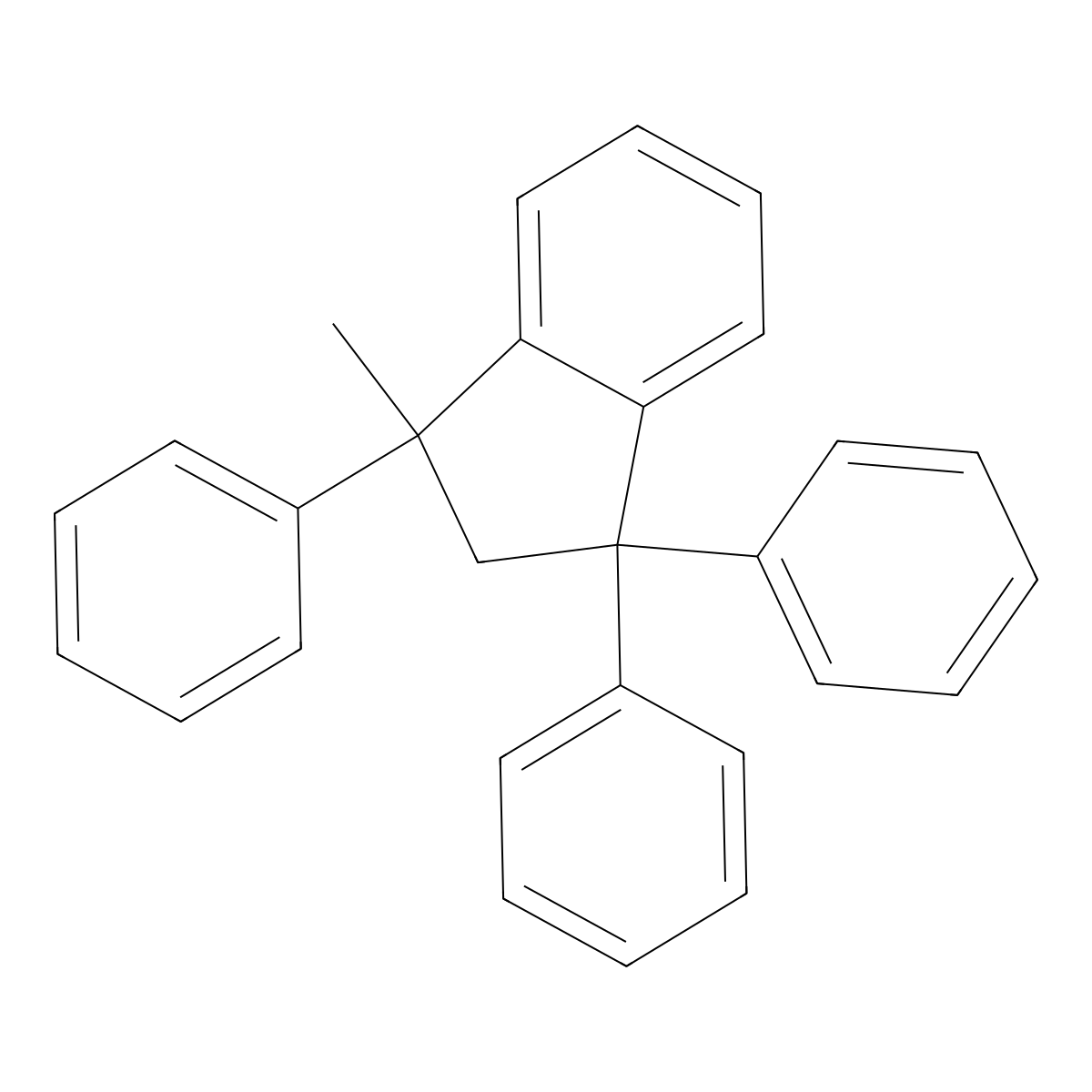 1-Methyl-1,3,3-triphenylindane molecular structure, CAS 19303-32-3