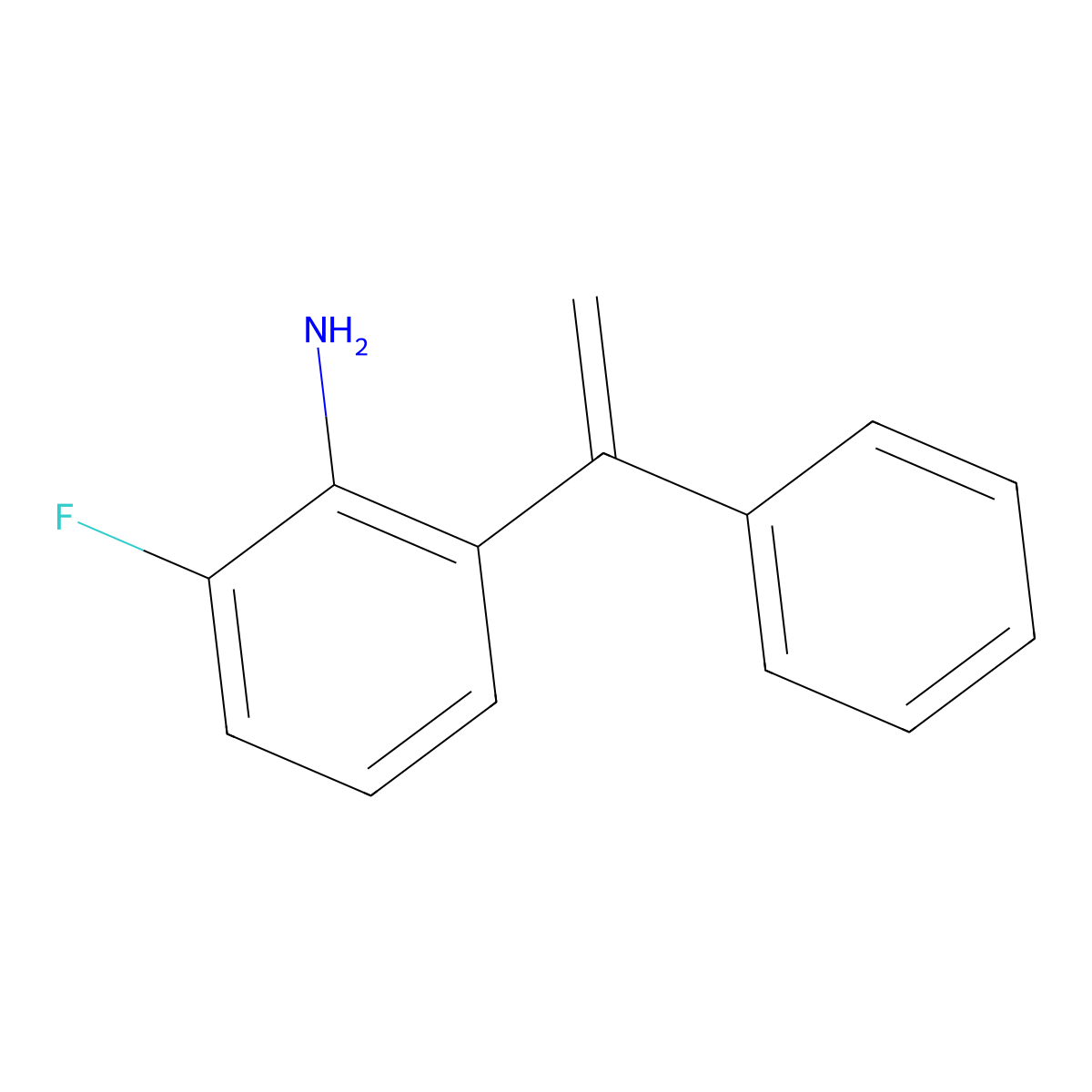 2-Fluoro-6-(1-phenylethenyl)aniline molecular structure, CAS 1930356-81-2