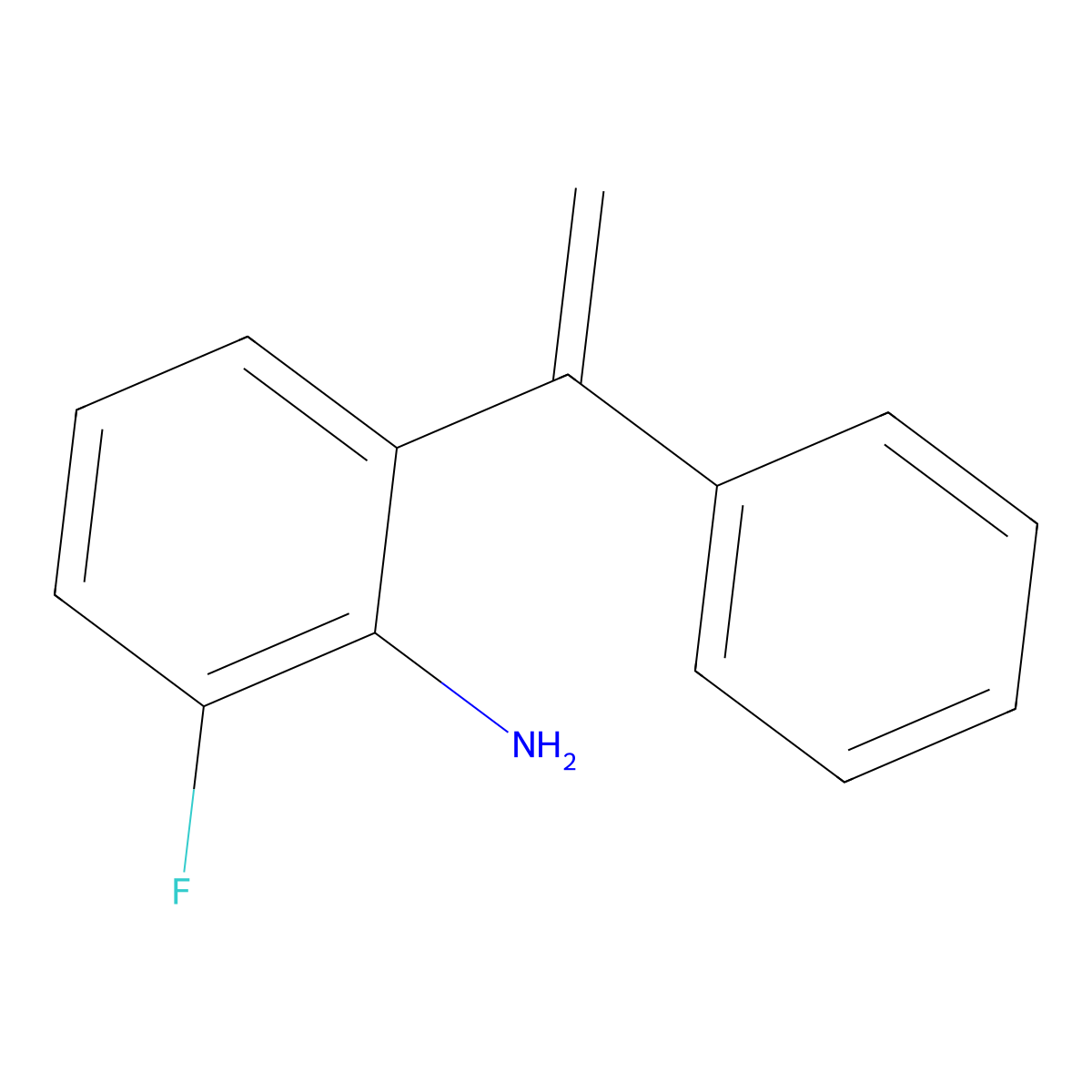 2-Fluoro-6-(1-phenylethenyl)aniline molecular structure, CAS 1930356-81-2