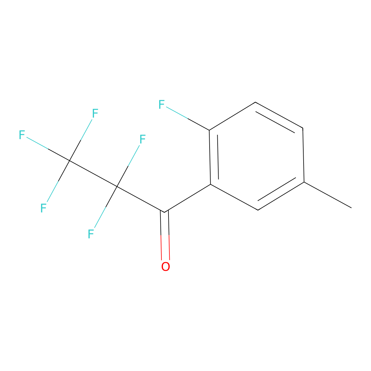 2,2,3,3,3-Pentafluoro-1-(2-fluoro-5-methylphenyl)-1-propanone molecular structure, CAS 1930465-28-3