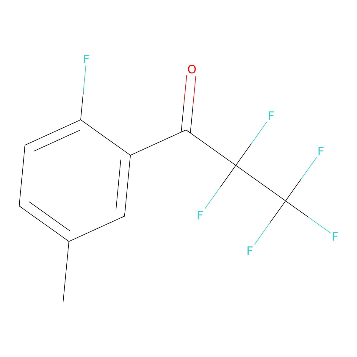 2,2,3,3,3-Pentafluoro-1-(2-fluoro-5-methylphenyl)-1-propanone molecular structure, CAS 1930465-28-3