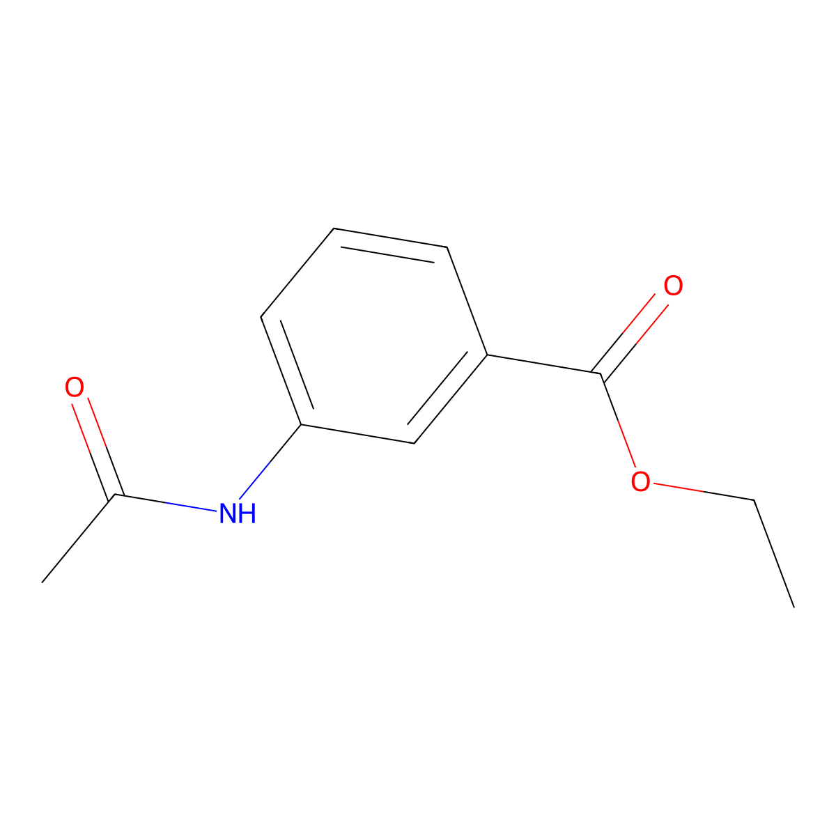 Ethyl 3-acetamidobenzoate molecular structure, CAS 19305-32-9