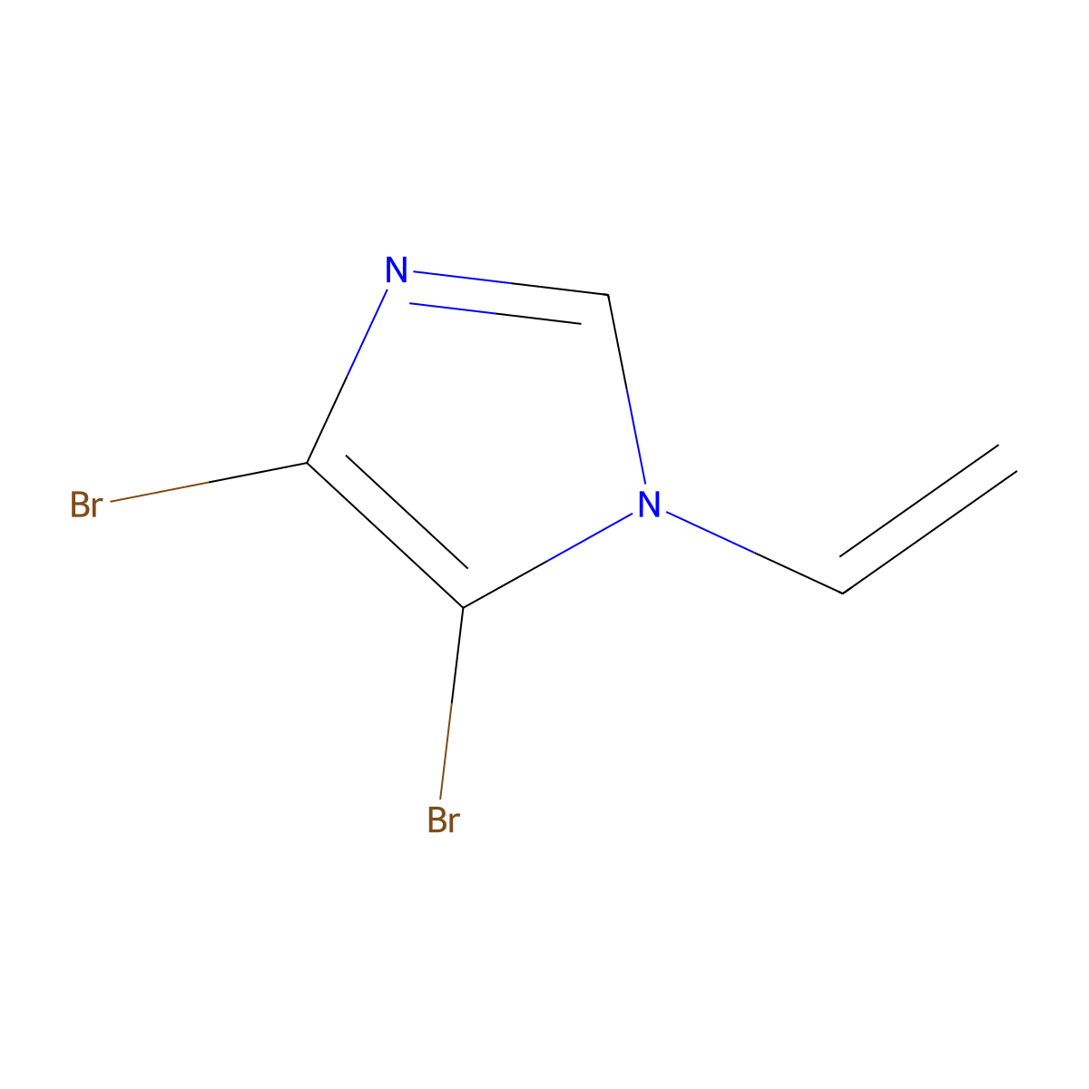 4,5-dibromo-1-ethenyl-1H-imidazole molecular structure, CAS 193066-44-3