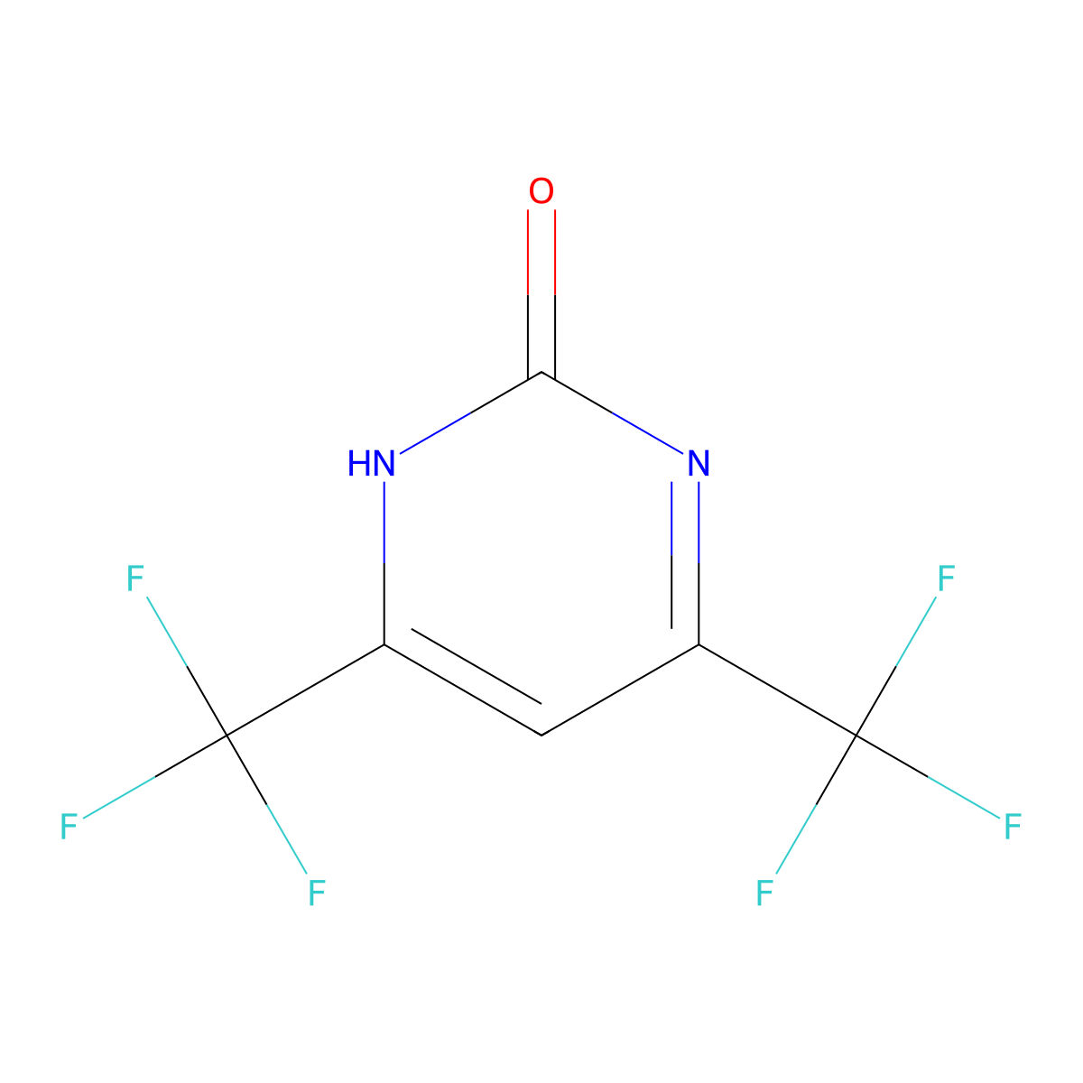 4,6-Bis(trifluoromethyl)pyrimidin-2-OL molecular structure, CAS 193068-48-3
