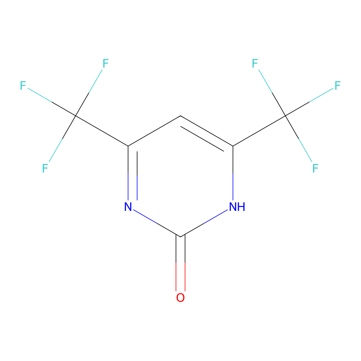 4,6-Bis(trifluoromethyl)pyrimidin-2-OL molecular structure, CAS 193068-48-3