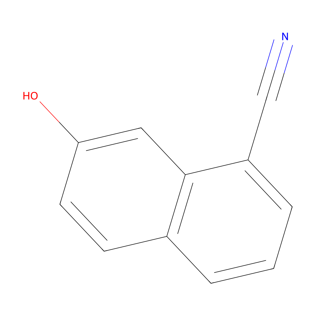 7-Hydroxynaphthalene-1-carbonitrile molecular structure, CAS 19307-13-2