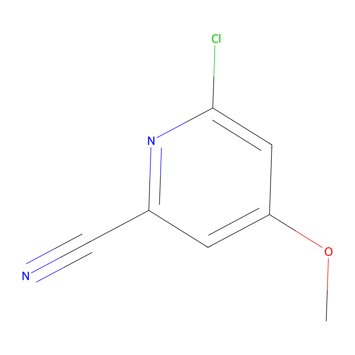 6-Chloro-4-methoxypicolinonitrile molecular structure, CAS 193074-46-3