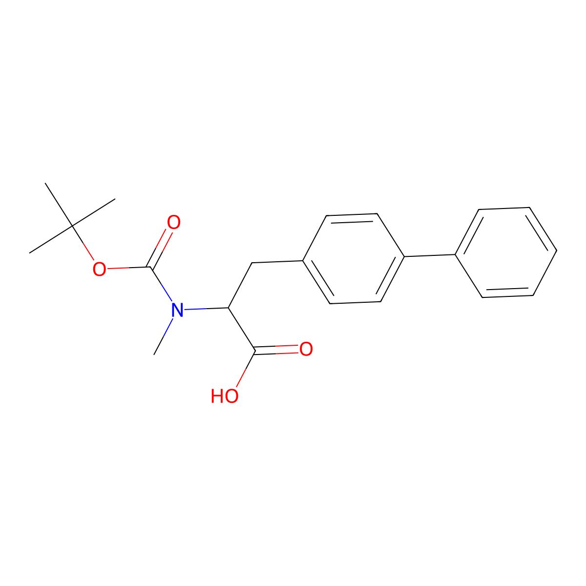 N-Boc-N-methyl-3-(biphenyl-4-yl)-D-alanine molecular structure, CAS 193085-61-9