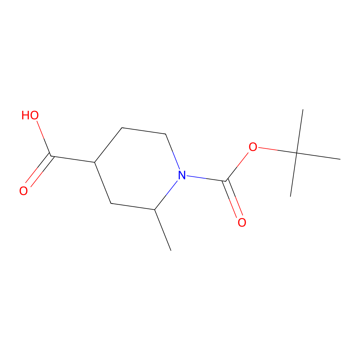 1-Boc-2-methylpiperidine-4-carboxylic Acid molecular structure, CAS 193085-98-2