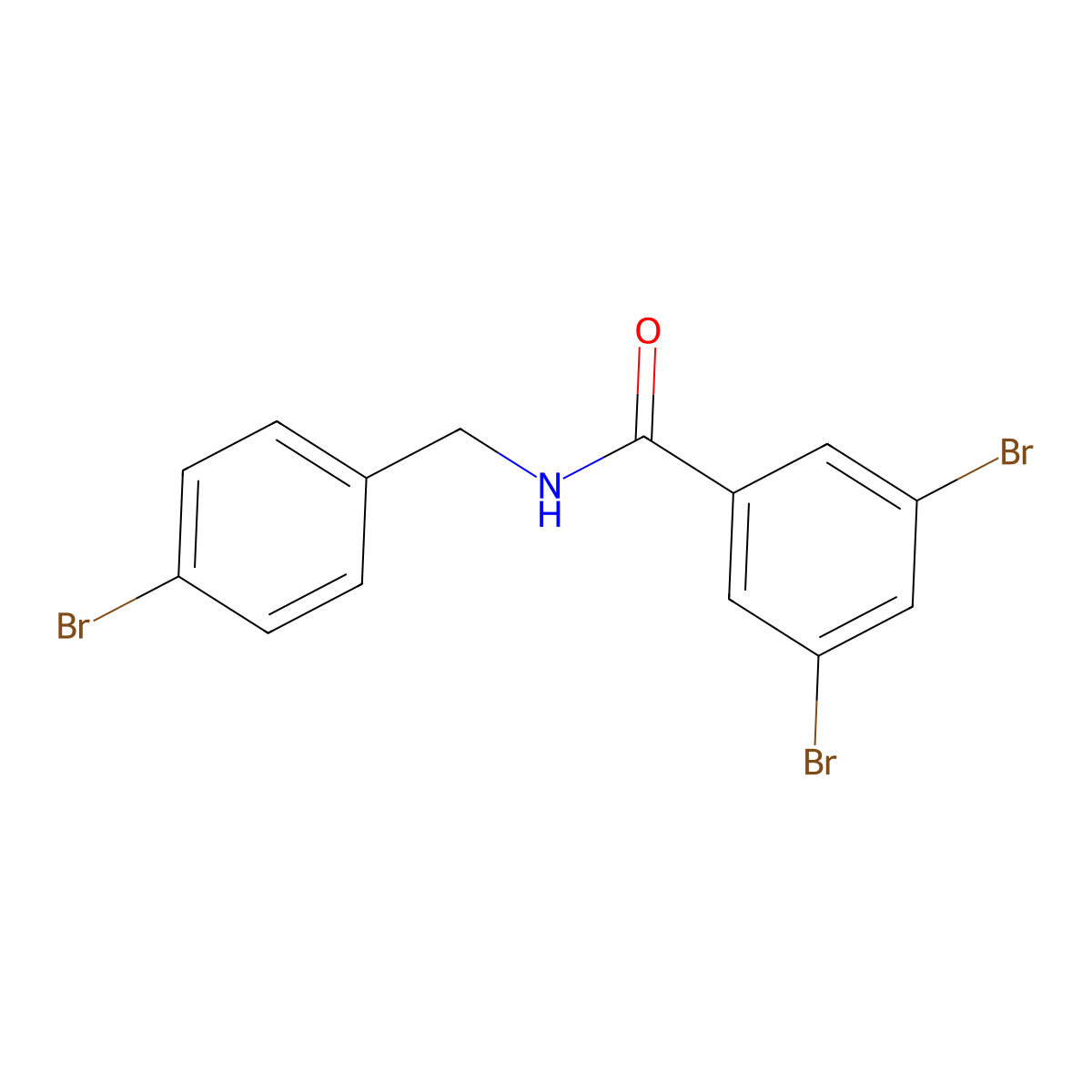 3,5-Dibromo-N-[(4-bromophenyl)methyl]benzamide molecular structure, CAS 1930856-09-9