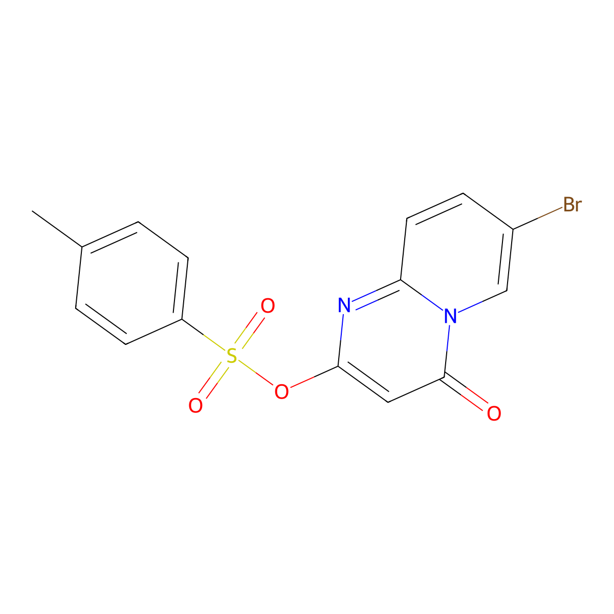 7-bromo-4-oxo-4H-pyrido[1,2-a]pyrimidin-2-yl 4-methylbenzene-1-sulfonate molecular structure, CAS 193089-52-0