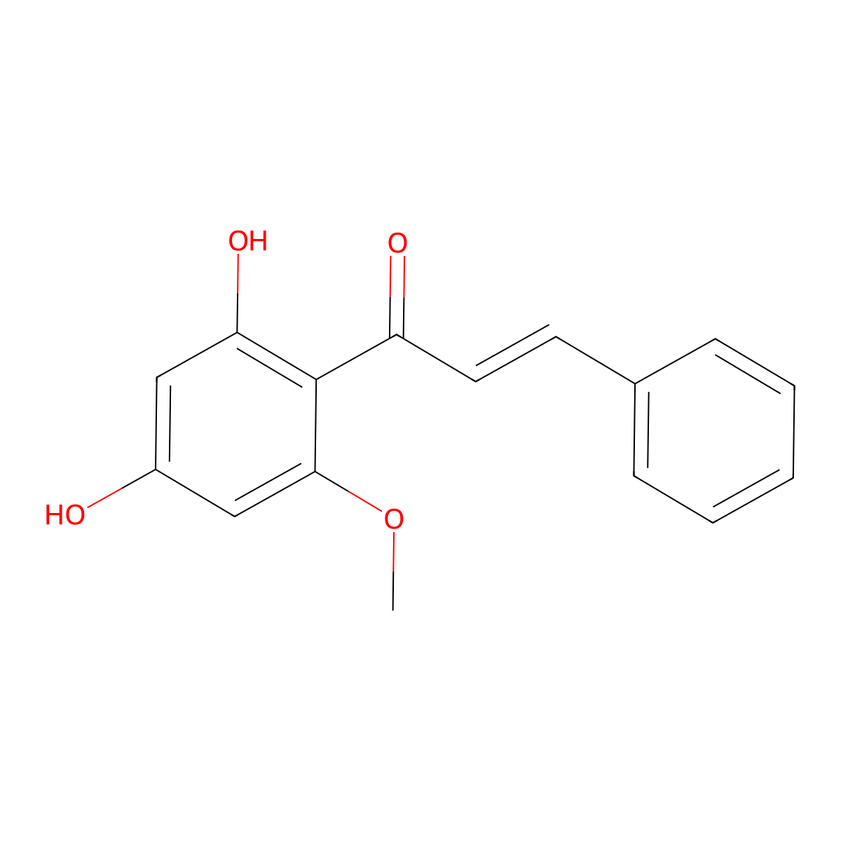 Cardamonin molecular structure, CAS 19309-14-9