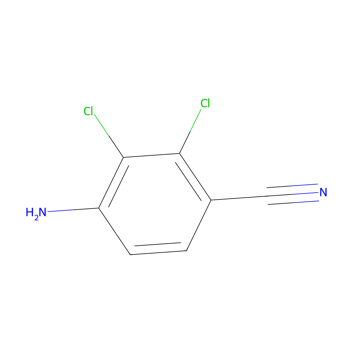 4-Amino-2,3-dichlorobenzonitrile molecular structure, CAS 193090-61-8